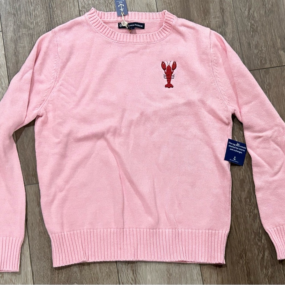NWT Kiel James Patrick Pink Lobster Sweater Size Small